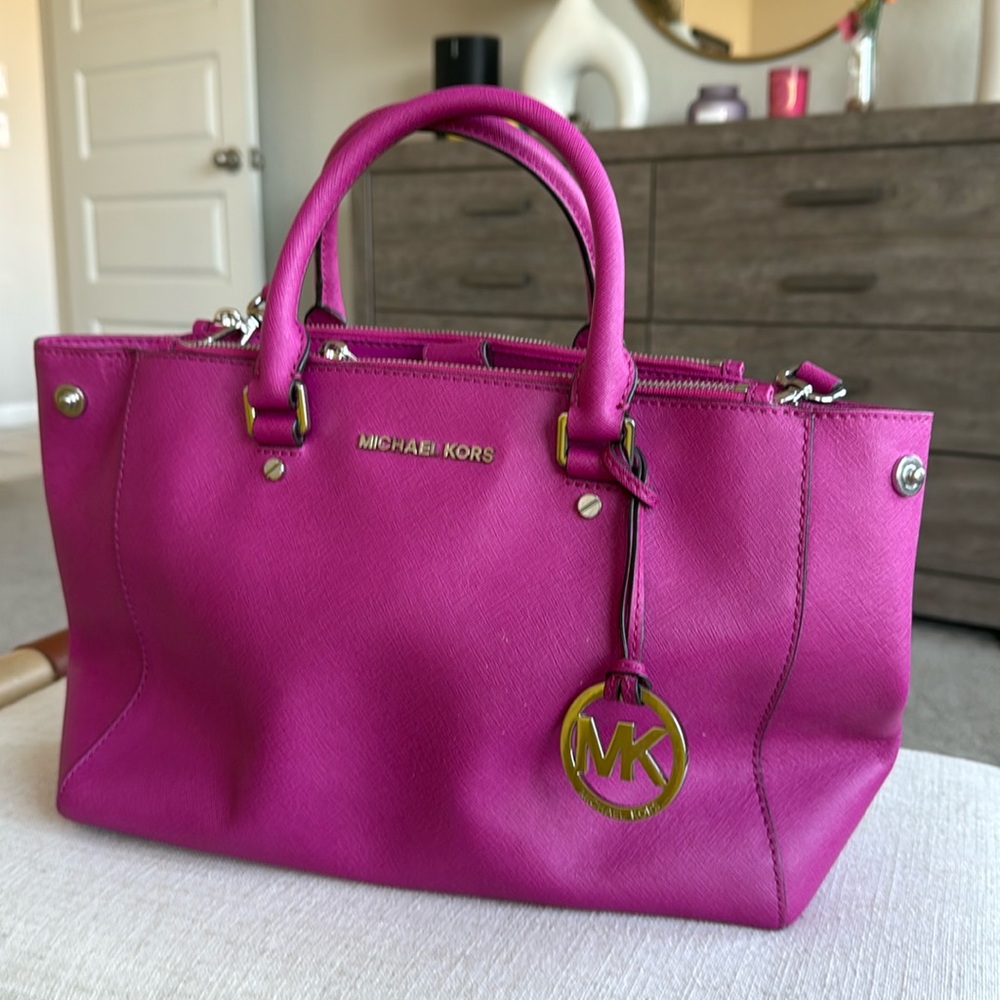 MK Hot Pink Sutton handbag
